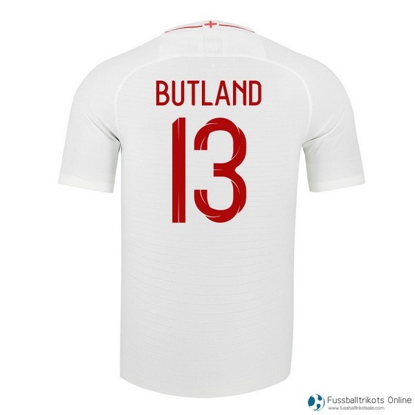 England Trikot Heim Butland 2018 Weiß Fussballtrikots Günstig